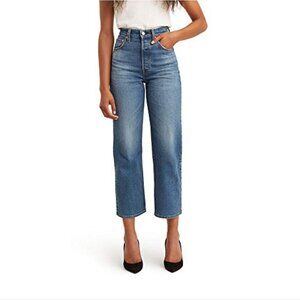 Levis Ribcage Straight Ankle Jeans - Charleston Rain Sz 27